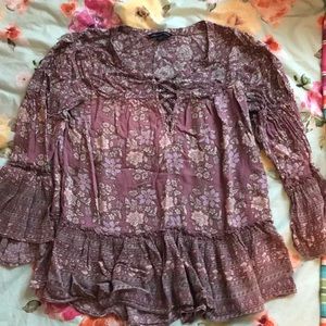 American Eagle floral blouse